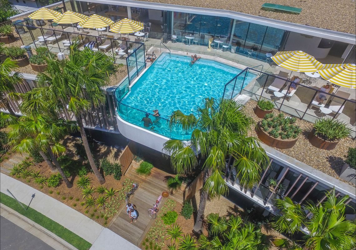 Aerial view of Rooftop at Bannisters Pavilion in Mollymook Beach, Jervis Bay & Shoalhaven